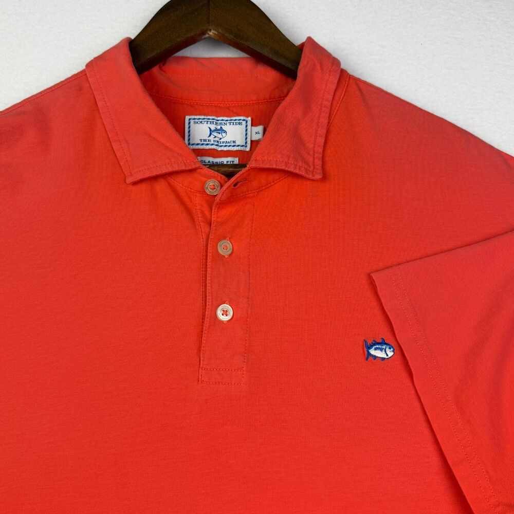 Southern Tide Coral Orange Polo Shirt XL